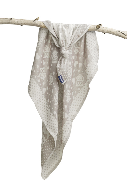 Bamboo and cotton diaper – latte owls - Image 2