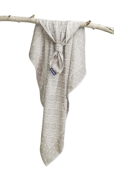 Bamboo and cotton diaper – latte diamonds - Image 2