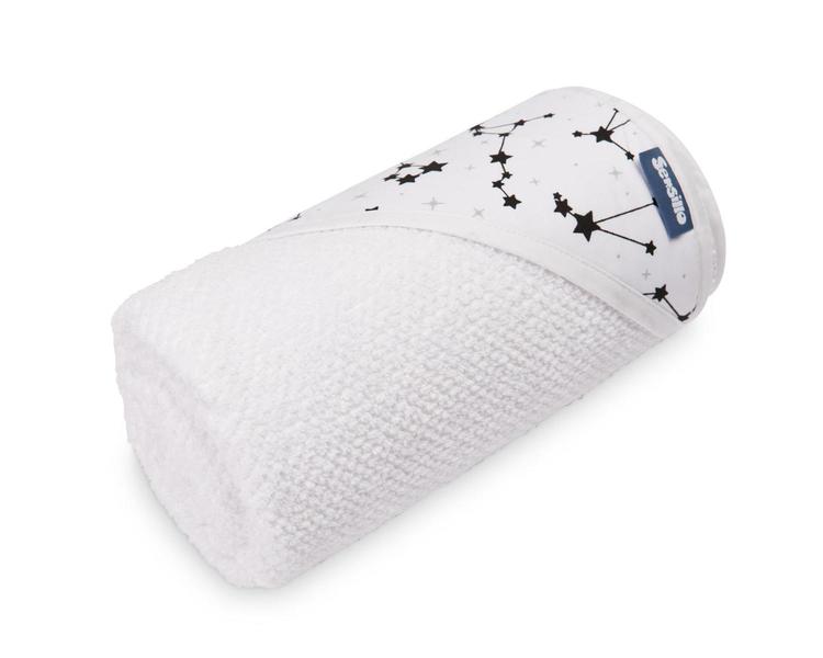 Crepe hooded bath towel – white - Image 2