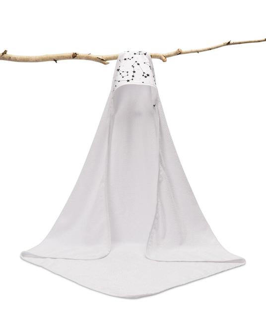 Crepe hooded bath towel – white - Image 4