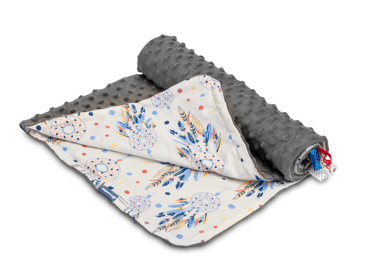 Light Minky Blanket – dream catchers graphite - Image 2