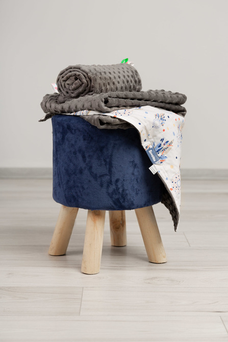 Light Minky Blanket – dream catchers graphite - Image 7