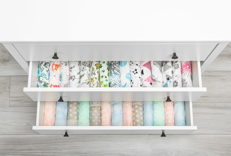 Bamboo and cotton diaper – latte dots – Bild 7