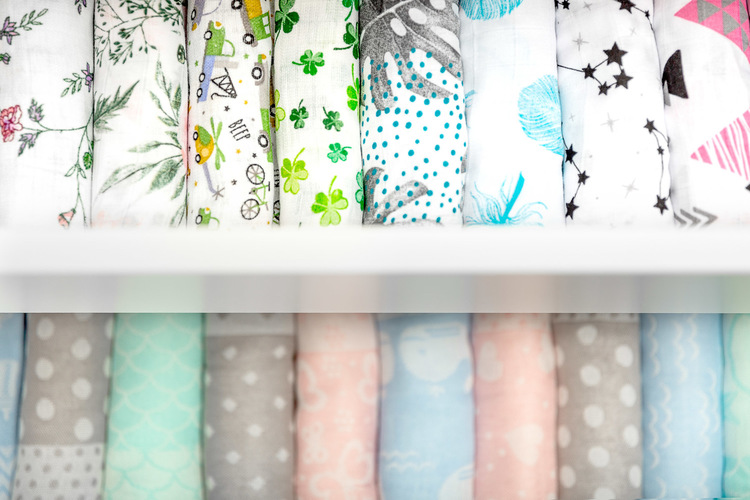 Bamboo and cotton diaper – latte diamonds - Image 10