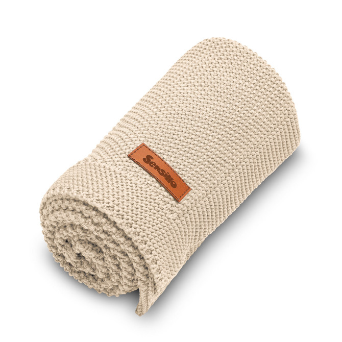 Knitted Blanket – beige - Image 3
