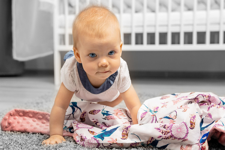 Light Minky Blanket - Hedgehogs grey 75x100 - Image 10
