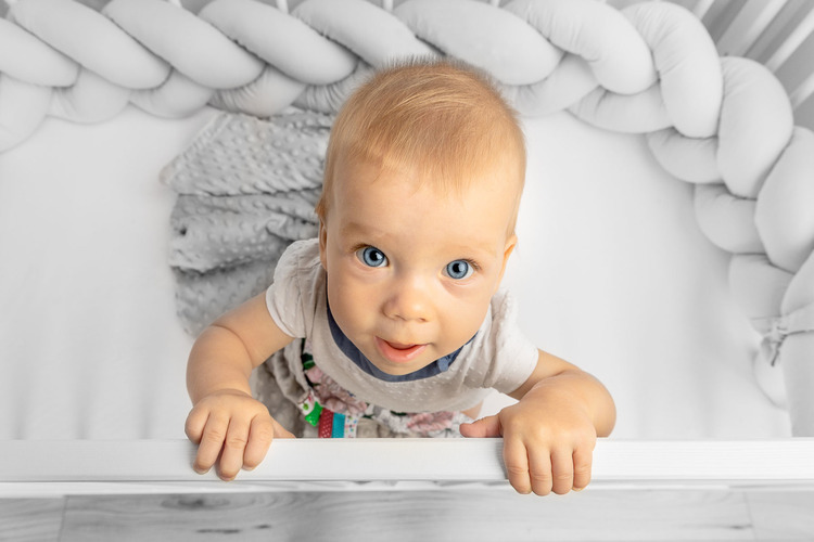 Braided Crib Bumpers 210 cm – smooth grey - Image 9