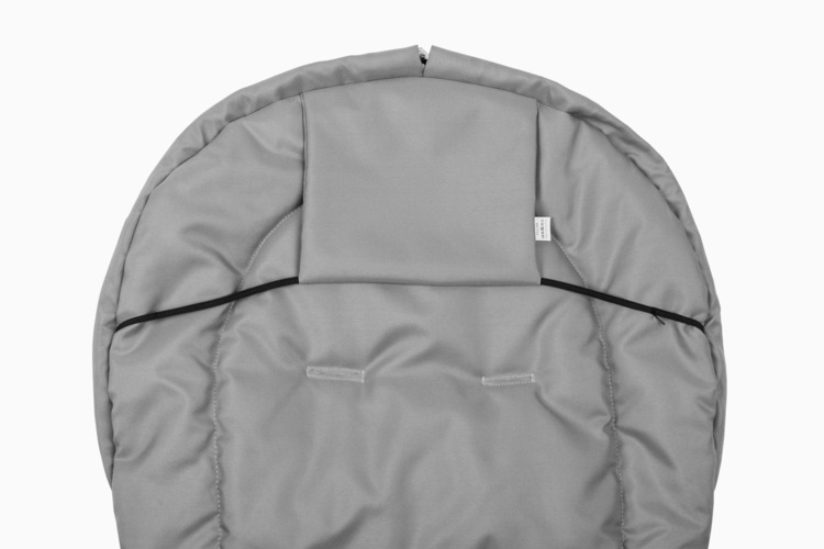 Romper Bag for Pushchair– light grey polar fleece (95x40) - Image 3