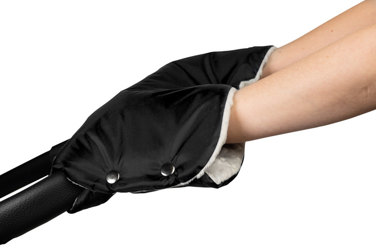 Minky pushchair hand muff – black - Image 4