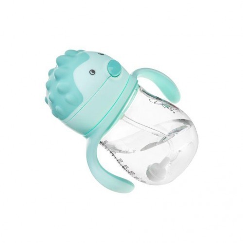 A0033 TRITAN / Non-spill cup 250 ml with weighted straw and dual handle mint - Image 2