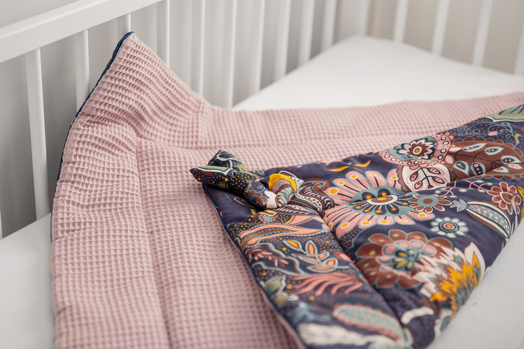 Baby Wrap/Baby Bunting Waffle – boho dusty rose - Image 5