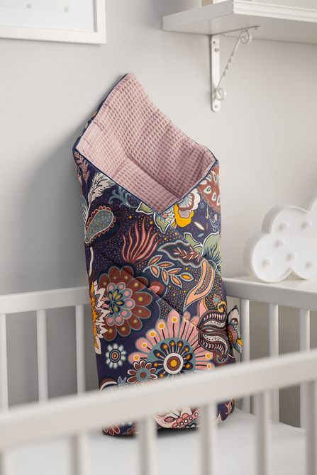 Baby Wrap/Baby Bunting Waffle – boho dusty rose - Image 7