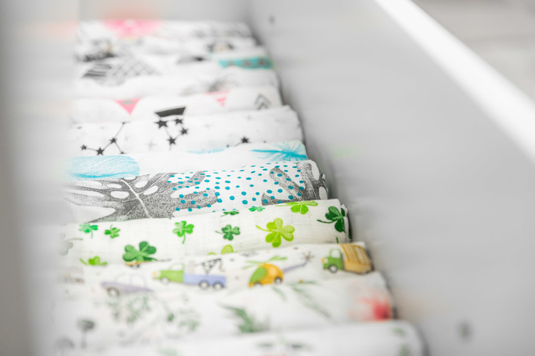 Muslin diaper 70x80 – peonies white - Image 8