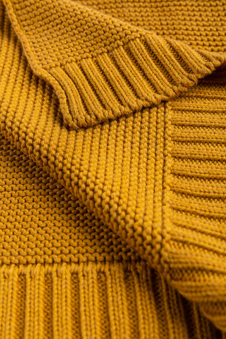 Bamboo and cotton blanket – mustard - Image 6