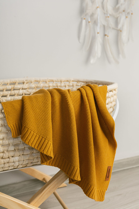 Bamboo and cotton blanket – mustard - Image 8