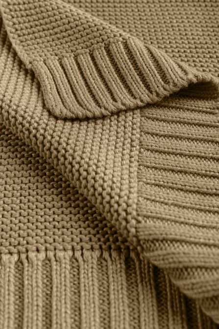 Bamboo and cotton blanket – beige - Image 3