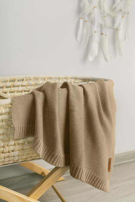 Bamboo and cotton blanket – beige - Image 4
