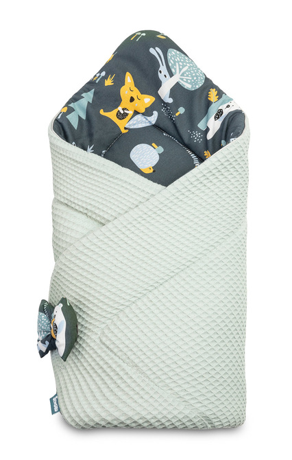 Baby Wrap/Baby Bunting Waffle – clearing mint - Image 2