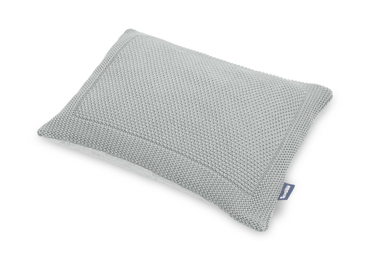 Knitted cot set with muslin - grey - Image 2