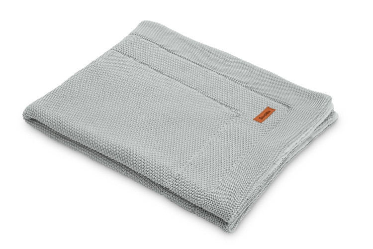 Knitted cot set with muslin - grey - Image 3