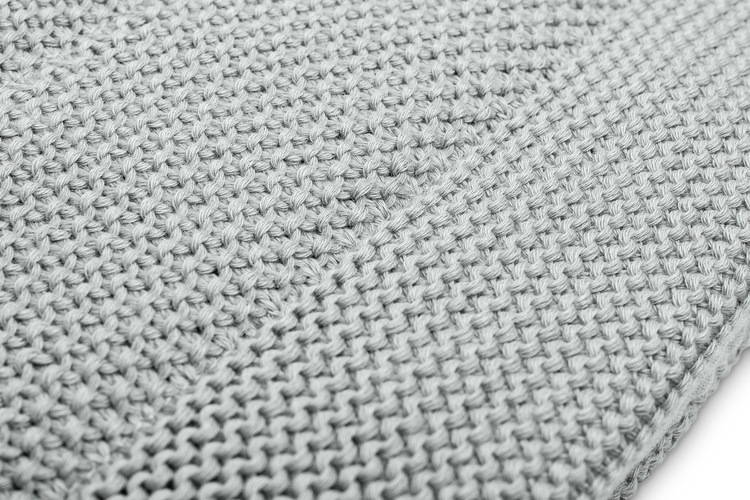 Knitted cot set with muslin - grey - Image 5