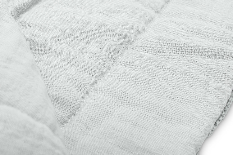 Knitted cot set with muslin - grey - Image 7