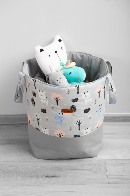 BASKET FOR TOYS MEDIUM - DEERS GREY – Image 5