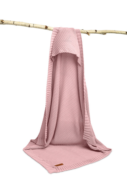 HOODED SWADDLE BLANKET 100% BAMBOO GIFT PINK - Image 2
