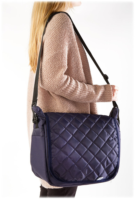 Quilted mama bag for strollers NAVY - Image 2