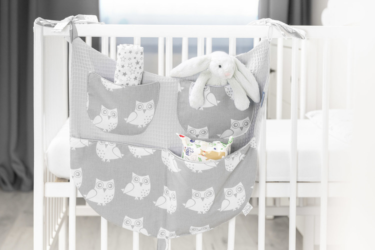 COT ORGANIZER BAG WAFFLE - OWLS GREY - Image 2