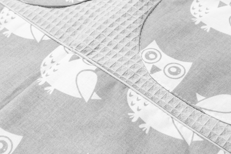 COT ORGANIZER BAG WAFFLE - OWLS GREY - Image 3