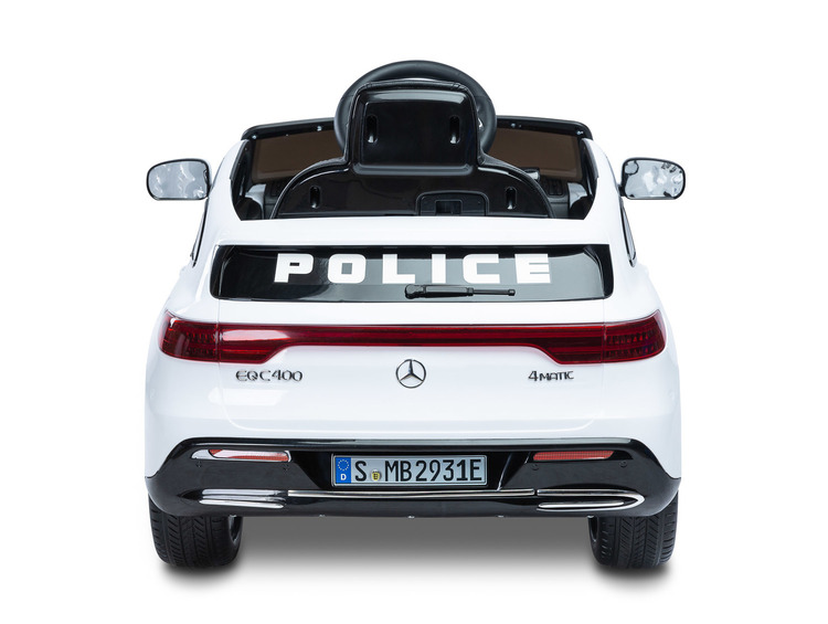 BATTERY RIDE-ON VEHICLE MERCEDES BENZ EQC POLICE WHITE - Image 4