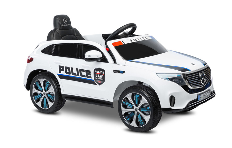 BATTERY RIDE-ON VEHICLE MERCEDES BENZ EQC POLICE WHITE - Image 5