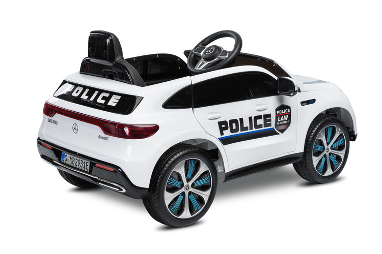 BATTERY RIDE-ON VEHICLE MERCEDES BENZ EQC POLICE WHITE - Image 6