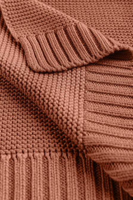 Bamboo and cotton blanket – CORAL – Bild 6