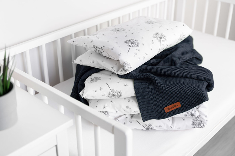 Bamboo and cotton blanket – NAVY - Image 5