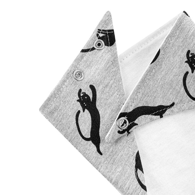 A1502 Baby bandana, 100% cotton (1 pc), snap fastener CATS - Image 3
