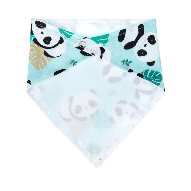 A1503 Baby bandana, 100% cotton (1 pc), snap fastener PANDA - Image 3