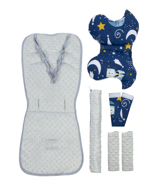 STROLLER INSERT DELUXE TEDDYBEARS NAVY - Image 4