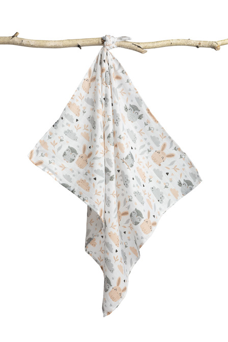 Muslin swaddle blanket owls - imagine 2