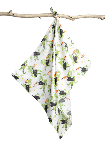 Muslin swaddle blanket toucans - Image 2