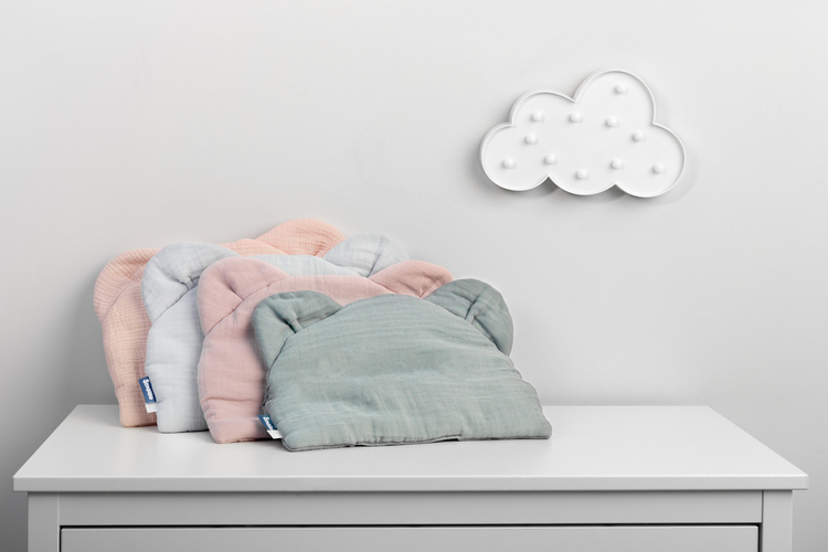 Muslin pushchair pillow – GREY - Image 6