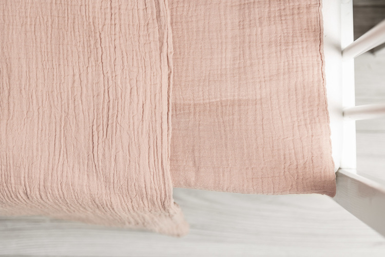 2-element MUSLIN bedding DUSTY ROSE 100x135 cm - Image 3