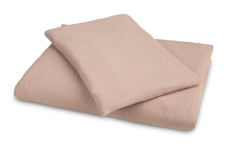 2-element MUSLIN bedding DUSTY ROSE 100x135 cm - Image 4