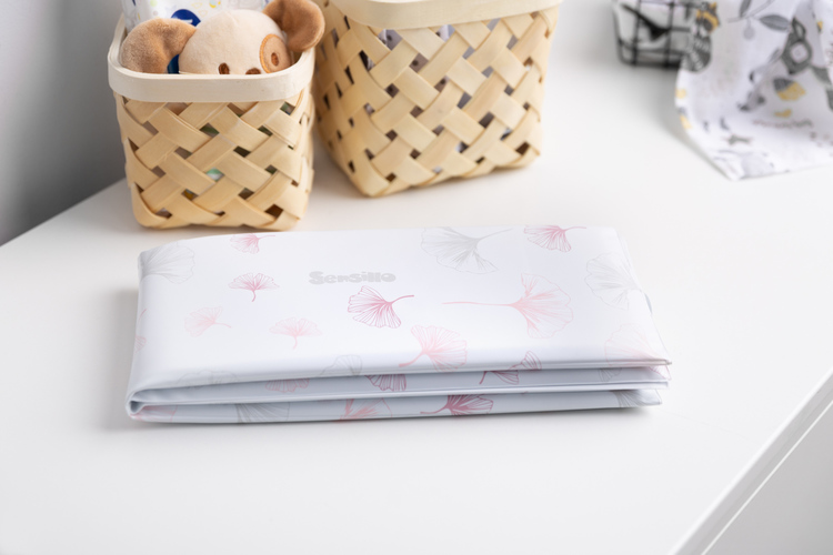 Tourist mat/changing mat – botanical pink - Image 2