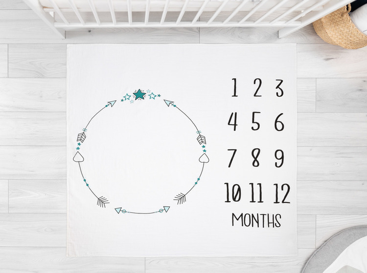 MUSLIN PHOTO MAT BOHO WHITE 120X120 - Image 3