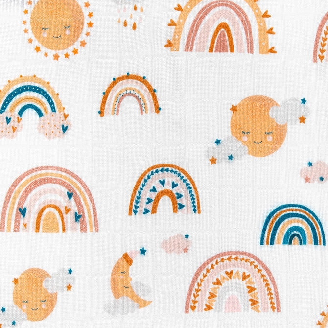 0356 BAMBOO DIAPER 75x75 RAINBOW - imagine 3