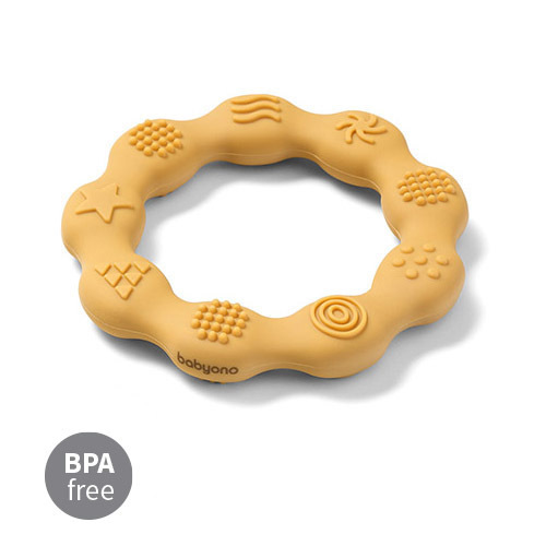 825/01 Silicone teether RING Yellow – Bild 2