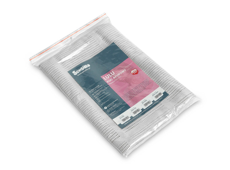 OPENWORK BLANKET LULU LIGHT GRAY - Image 3