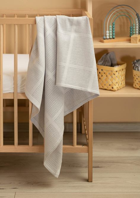 OPENWORK BLANKET LULU LIGHT GRAY - Image 5